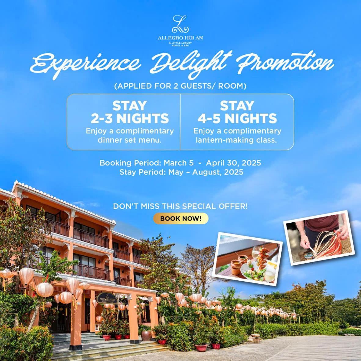 Allegro Hoi An . A Little Luxury Hotel & Spa Eksteriør bilde A promotional banner for a resort